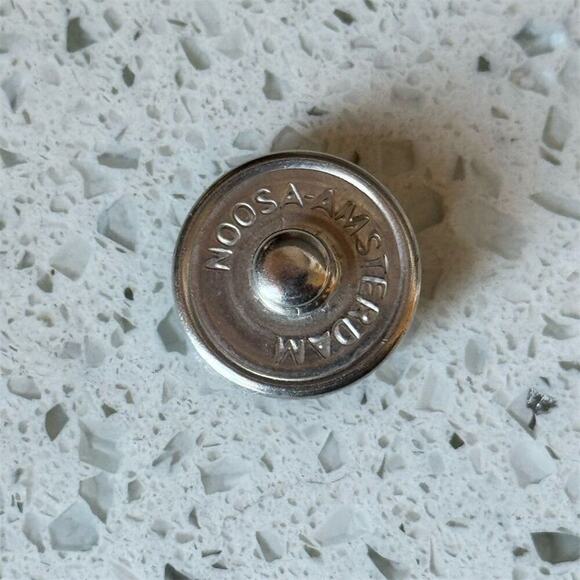 RARE Noosa Amsterdam Chunk Tantra Black & Gold Snap Charm Jewelry Handmade Art - Picture 4 of 4